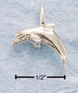 STERLING SILVER SMALL HP DOLPHIN W/ BAIL CHARM