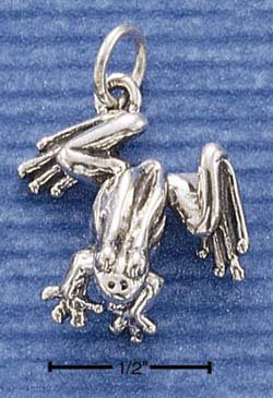 STERLING SILVER LARGE FOOTED FROG CHARM
