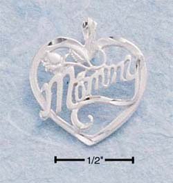 STERLING SILVER DC "MOMMY" IN HEART CHARM