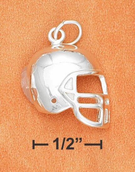 STERLING SILVER HP SIDE VIEW FOOTBALL HELMET CHARM