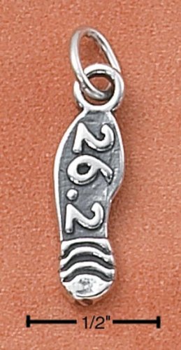 STERLING SILVER "26.2" SNEAKER SOLE CHARM