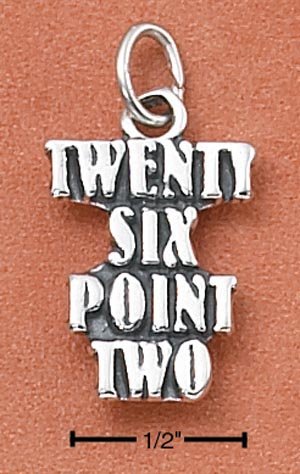 SILVER "TWENTY SIX POINT TWO" MARATHON CHARM