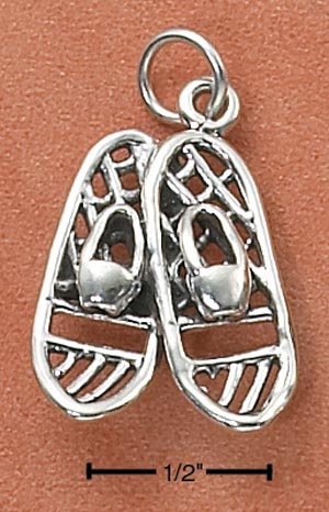 STERLING SILVER SNOWSHOES CHARM