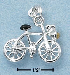 STERLING SILVER ENAMEL BICYCLE CHARM