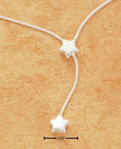 STERLING SILVER 9-10" ANKLET W/ STAR & STAR DANGLE