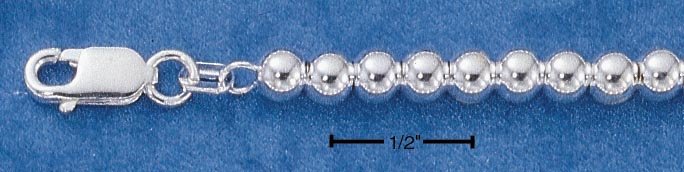 18 in STERLING SILVER 4MM CONTINUOUS BEAD CHAIN NECKLACE