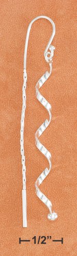 STERLING SILVER CARDANO CHAIN & BARBER SHOP POLE TWIST EAR THREADS