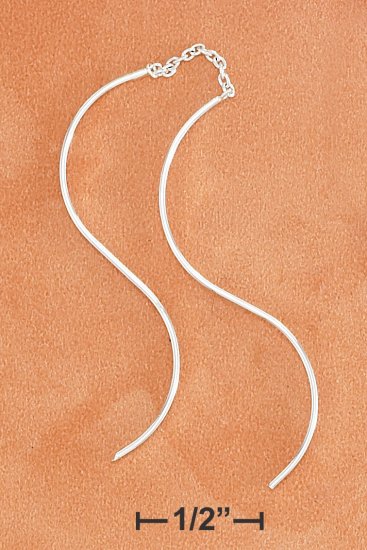 STERLING SILVER DOUBLE "S" WIRE EAR THREADS