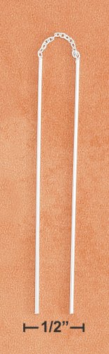 STERLING SILVER PLAIN BAR EAR PINS