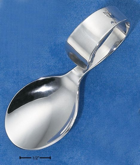 STERLING SILVER PLAIN BABY FINGER SPOON