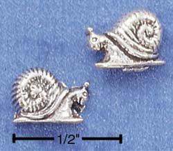 STERLING SILVER SNAIL POST EARRINGS (LEFT & RIGHT