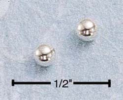 STERLING SILVER 3MM BALL POST EARRINGS