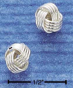 STERLING SILVER 5MM KNOT POST EARRINGS