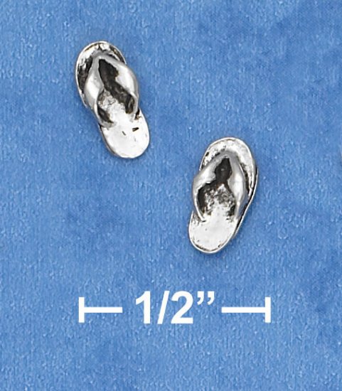 STERLING SILVER FLIP FLOP POST EARRINGS