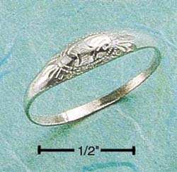DARLING STERLING SILVER ENGRAVED SMALL DOME RING.