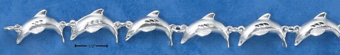 STERLING SILVER CONNECTING DOLPHIN BRACELET