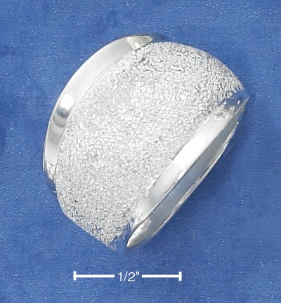 BEAUTIFUL STERLING SILVER TAPERED STARDUST DOME RING.