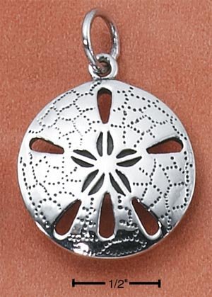 STERLING SILVER DETAILED SAND DOLLAR CHARM