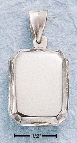 STERLING SILVER HP RECTANGULAR LOCKET