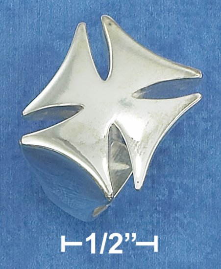 STERLING SILVER HIGH POLISH 20MM WIDE MEN'S GERMAN CROSS RING