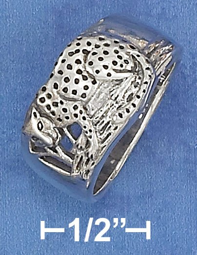 STERLING SILVER 12MM JAGUAR BAND.