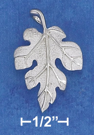 STERLING SILVER RP 19X29MM OAK LEAF PENDANT