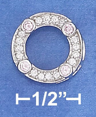 STERLING SILVER 14MM OPEN CIRCLE PENDANT