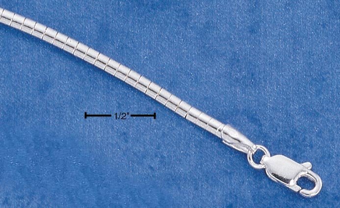 18 INCH STERLING SILVER 2MM OMEGA CHAIN