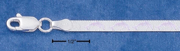 7 IN STERLING SILVER MAGIC CHAIN WITH DOLPHIN ETCHING