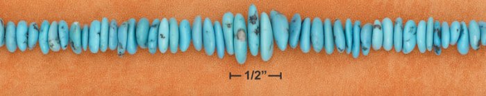 STERLING SILVER 18" TURQUOISE NUGGET TOGGLE NECKLACE