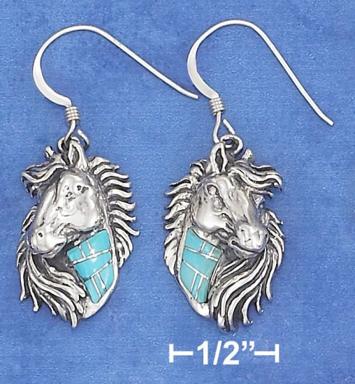 STERLING SILVER FLOWING MANE HORSE HEADEARRINGS \
