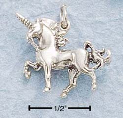 STERLING SILVER PRANCING UNICORN CHARM