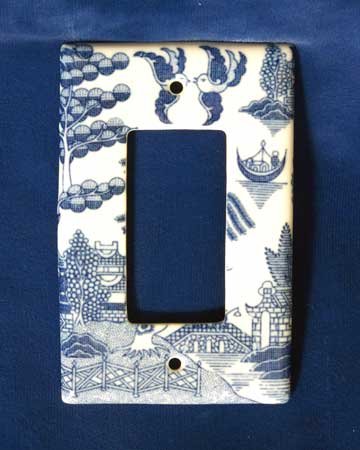 Blue Willow 1 Switch Plate