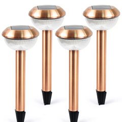 Copper Pulp Top Solar Lights (Set of 4)