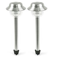 Stainless Steel Hatdome Solar Light (Set of 2)