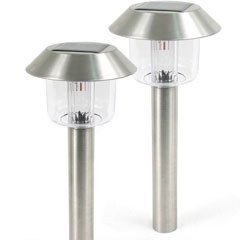 Stainless Steel Post Top Solar Lights (Set of 2)