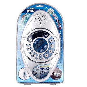 Splash Proof Shower MP3/CD/CDR/RW Player w/AM/FM Radio