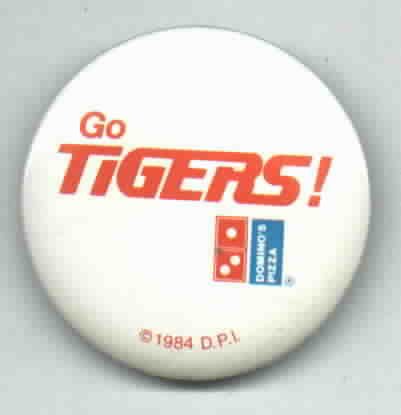 1984 Detroit Tigers Dominos Pizza Pin World Series