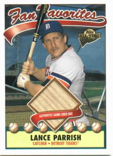2003 Topps Fan Favorites Lance Parrish Bat Card Detroit Tigers