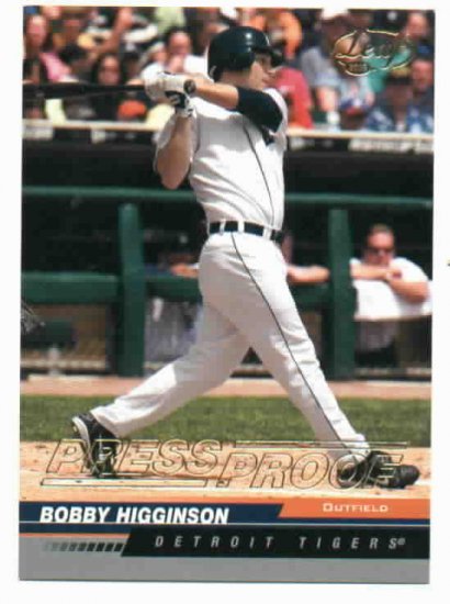 2005 Leaf Gold Press Proof Bobby Higginson #D 10/25 Detroit Tigers
