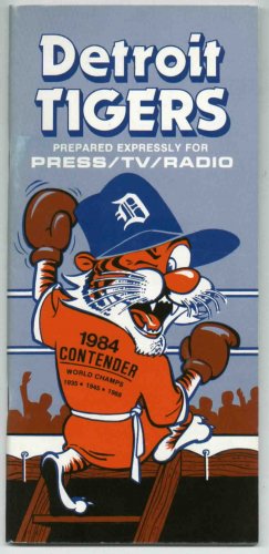 1984 Detroit Tigers Media Guide World Champions