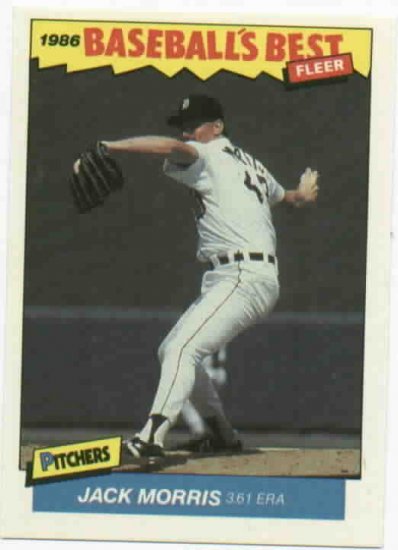 1986 Fleer Baseballs Best Jack Morris Detroit Tigers