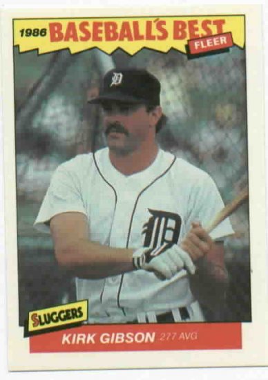 1986 Fleer Baseballs Best Kirk Gibson Detroit Tigers