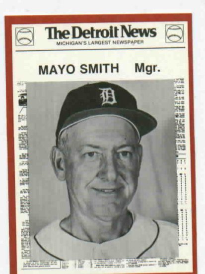 1981 Detroit News Mayo Smith Oddball Tigers 1968