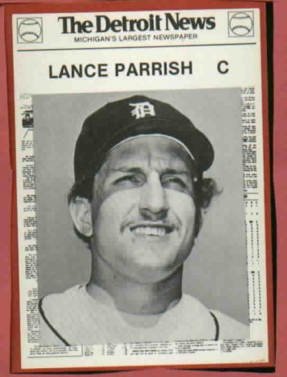 1981 Detroit News Lance Parrish Oddball Tigers 1984