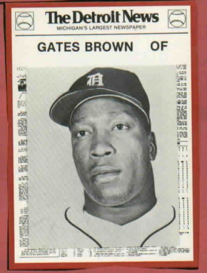 1981 Detroit News Gates Brown Oddball Tigers 1968