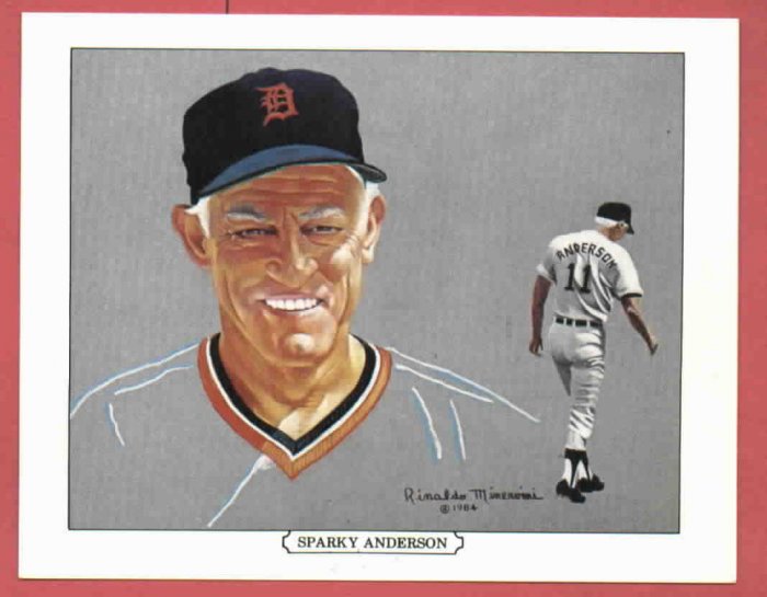 1984 Tiger Wave Sparky Anderson Oddball Detroit Tigers