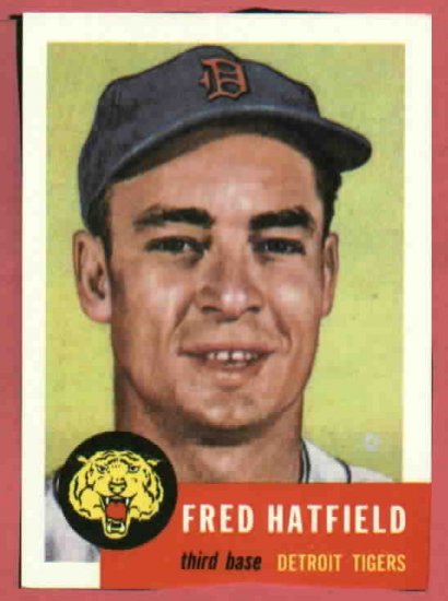 1953 Topps Archives Fred Hatfield Detroit Tigers 1991