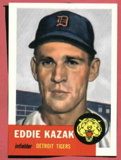 1953 Topps Archives Eddie Kazak Detroit Tigers 1991