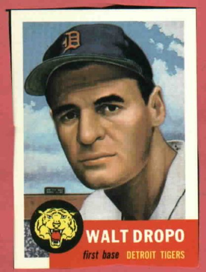 1953 Topps Archives Walt Dropo Detroit Tigers 1991
